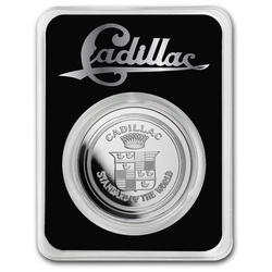 Cadillac „La Mothe Cadillac“ Logo 1 unce stříbra Slab