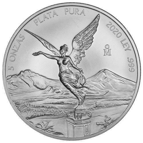 Diosa Mexicana de la Libertad 5 oz Plata 2020