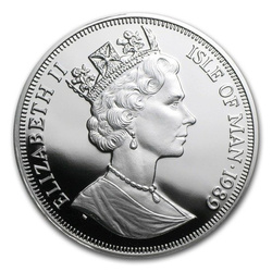 Isle of man Seria koty: Kot perski 1 Uncja Srebra 1989 Proof