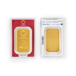 Austrian Mint Lingotto 100 grammi d'oro