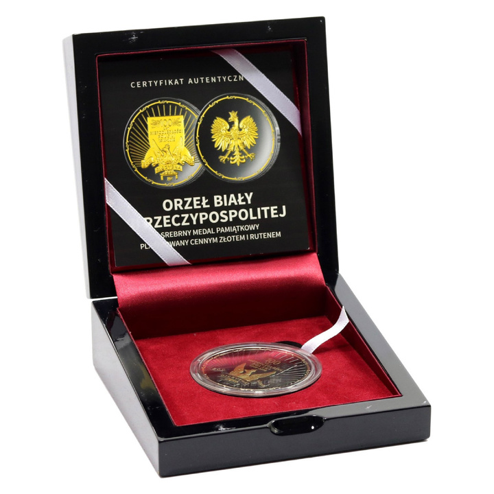 Ezüstérem a függetlenség visszaszerzésének 100. évfordulója aranyozott 1000 g ezüst 2018 Proof