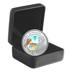 Kanada: L. M. Montgomery születésének 150. évfordulója színes 20 dolláros ezüst 2024 Proof (érme kisebb karcolással)
