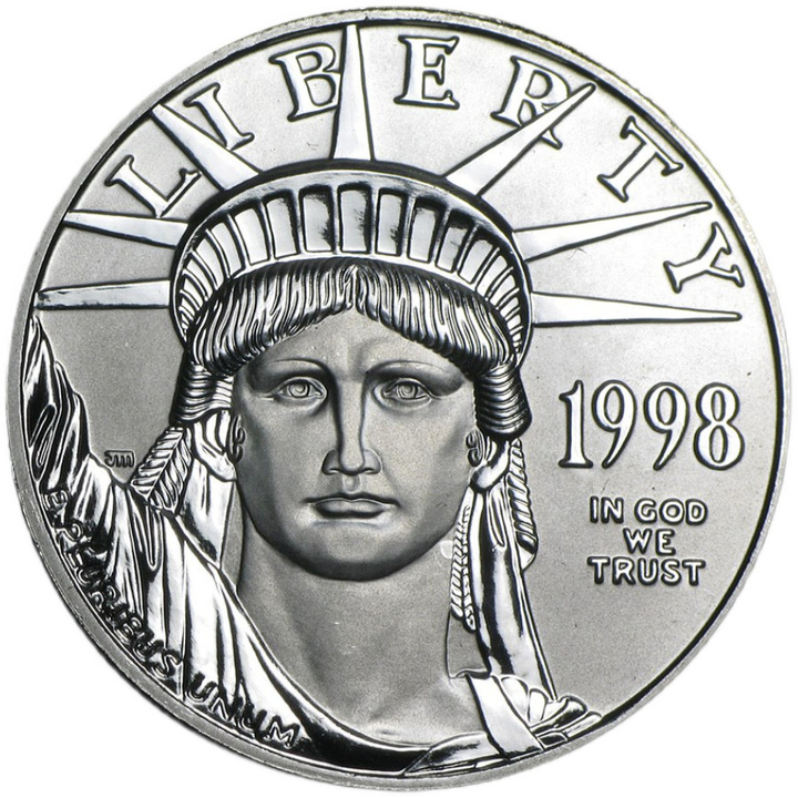 Moneda de platino Liberty - American Eagle 1 onza de platino varios años