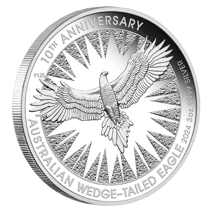 Orzeł Australijski 10. rocznica 3 uncje Srebra 2024 Proof