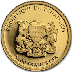 Ciad: Red Panda 0,5 grammi d'oro 2024