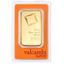 Valcambi 100 g Gold Bar