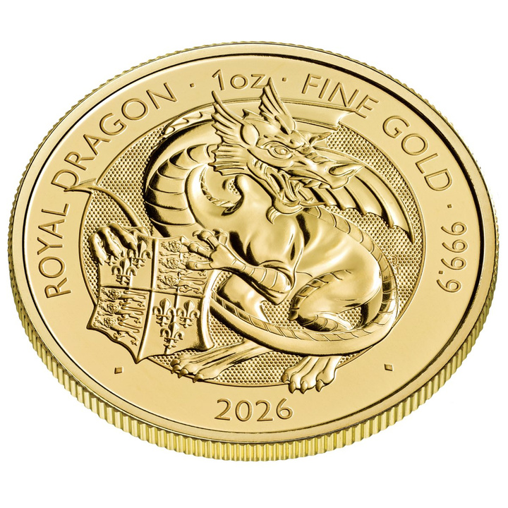 Moneda de oro The Royal Tudor Beasts: Royal Dragon 1 onza Oro 2026