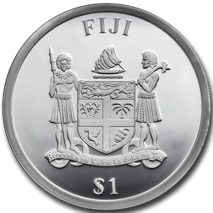 Fiji: Set di 2 monete Chinese Dragon & Phoenix - 1 grammo d'oro e 1 oncia d'argento 2020 Proof