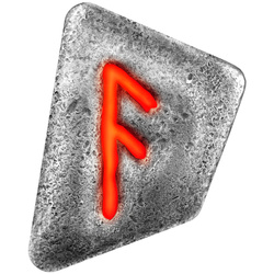 Lingot Germania Mint : Runes - Ansuz coloré 1 once d'argent Antique Finish