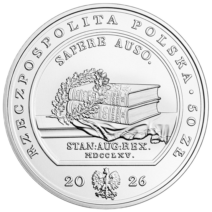 Skarby Sztuki Medalierskiej - Stanisław Konarski 50 zł 2 uncje Srebra 2026 High Relief Folder/Etui