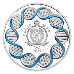 Niue: Emberi test – Vese színes 1 uncia ezüst 2025 Proof