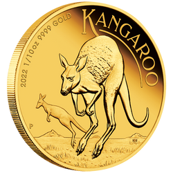 Australian Kangaroo 1/10 oz Gold 2022 Proof