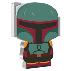 Niue : Star Wars – Boba Fett, pièce Chibi Coin colorisée, 1 once d’argent, 2022, qualité Proof.