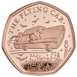 Harry Potter : La voiture volante 50 pence en or 2025 Proof