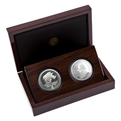 Sada Rhino/Krugerrand Rhino Privy Mark 2 unce Stříbro 2025 Proof