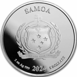 Samoa: DC Comics - Wonder Woman 1 oncia d'argento 2024 Proof