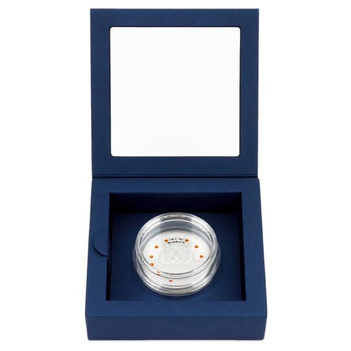 Samoa: Moneda de Cristal - El Año del Tigre $2 Srebro 2022 Proof