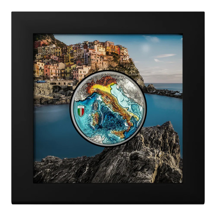 Islas Cook: Repubblica Italiana coloreado 2 oz Plata 2025 Proof