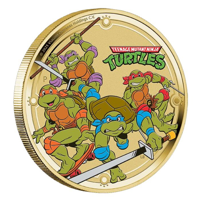 Teenage Mutant Ninja Turtles 13,5 g Hliníkového bronzu 2025 (mince v kartě)