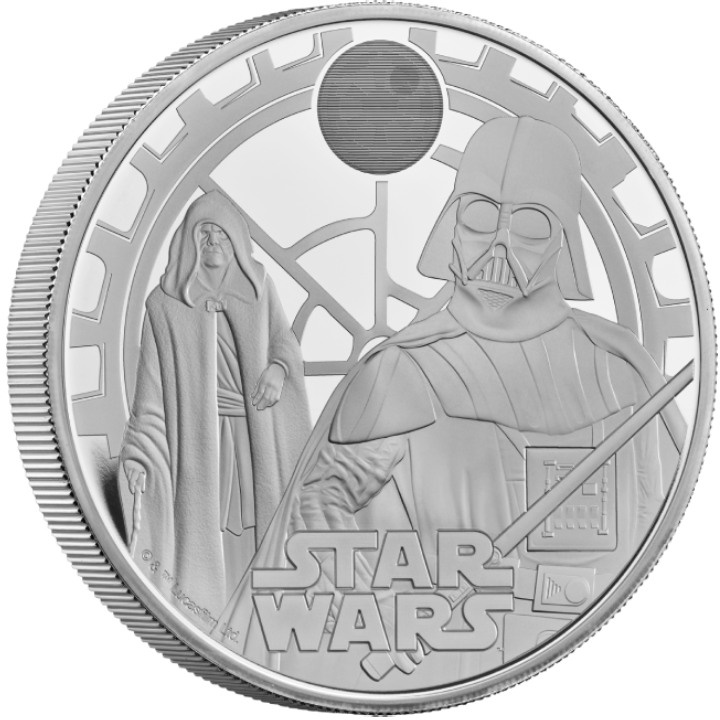 Star Wars: Darth Vader e Imperatore Palpatine 5 once d'argento 2023 Proof