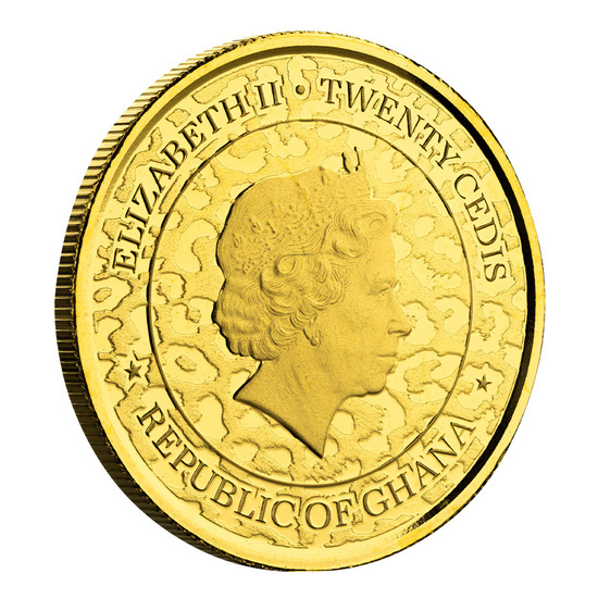 Ghana: Africký leopard 1 unce zlata 2021 Proof