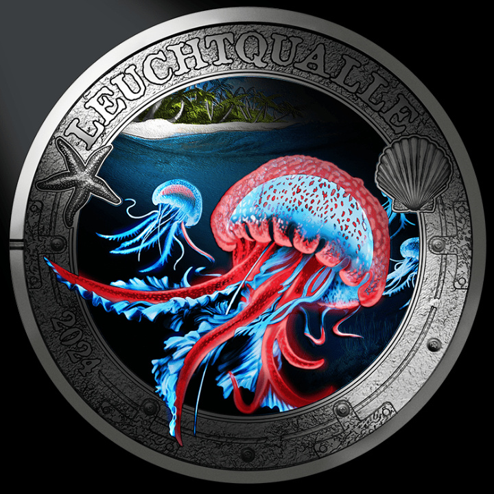 Mauve Stinger coloured 3 Euro Copper 2024