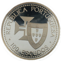 Portogallo: Set di 4 monete Descobrimentos - A Conquista do Atlântico Argento 1990 Proof