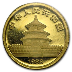 China Panda 1/10 oz Gold 1989