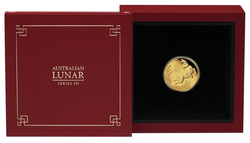 Perth Mint: Lunar III - Rok Królika 1/10 uncji Złota 2023 Proof