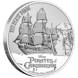 Niue: Disney Pirates of the Caribbean - Black Pearl 1 oz Silver 2021