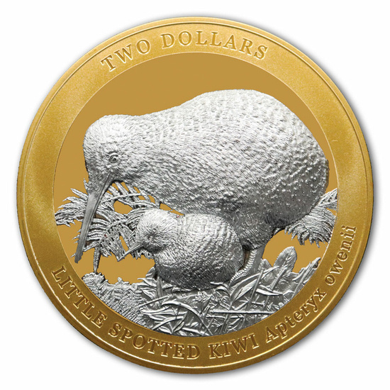 Kiwi 2 oz Plata 2022 Prueba Alto Relieve