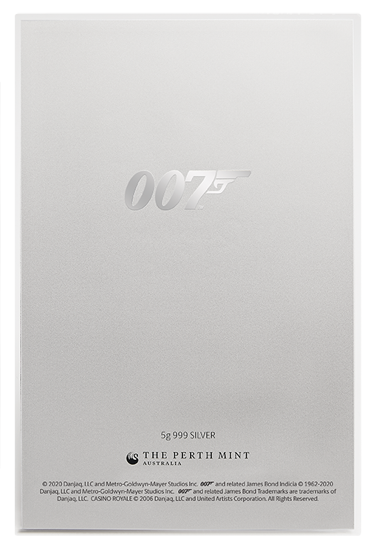 Plakat filmowy: 007 James Bond - Casino Royale 5 gramów Srebra 2020 (Srebrna Folia)