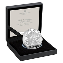 100. Rocznica BBC Srebro 2022 Proof Piedfort Coin 