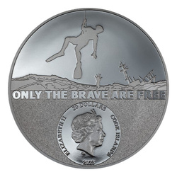 Islas Cook: Real Heroes - Coast Guard coloured 3 oz Silver 2023 Black Proof Ultra High Relief
