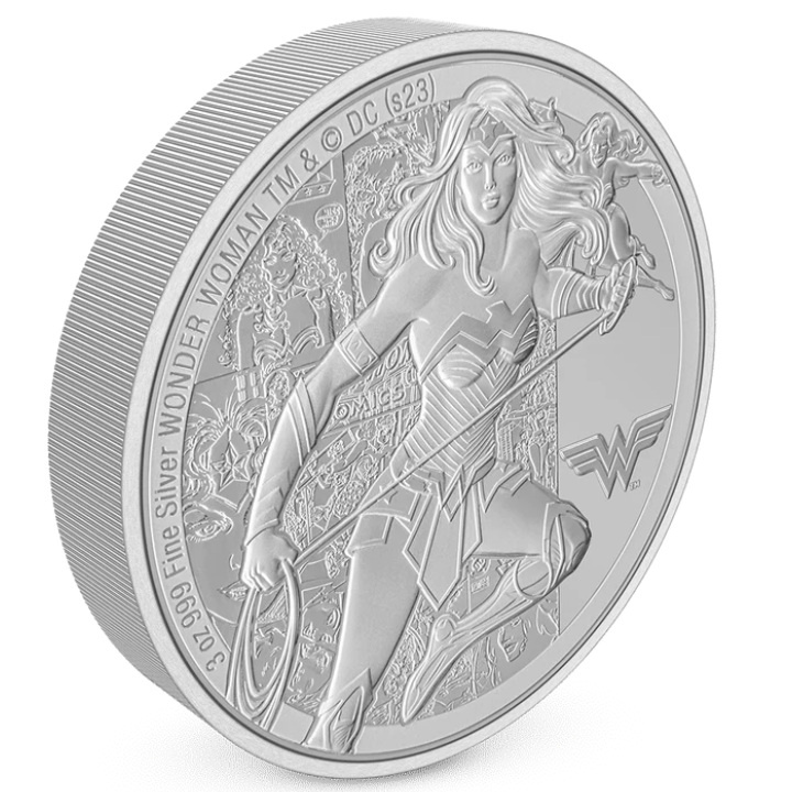 Niue: DC Comics - Wonder Woman 3 oz Plata 2023 Proof