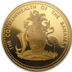 Bahamas 2 500 d'or 1974 Proof