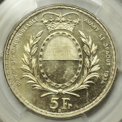 Svizzera: 5 franchi Friburgo Argento 1934-B PCGS MS66 PL
