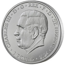 Santa Elena: Faerie Queene - Una & Lion 1 oz Plata 2024