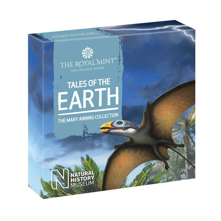 Tales of the Earth: Dimorphodon coloured 50p Silver 2021 Proof