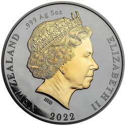 Kiwi 5 uncji Srebra 2022 Black Proof