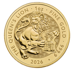 The Royal Tudor Beasts: The Queen’s Lion 1 Ounce Gold 2026