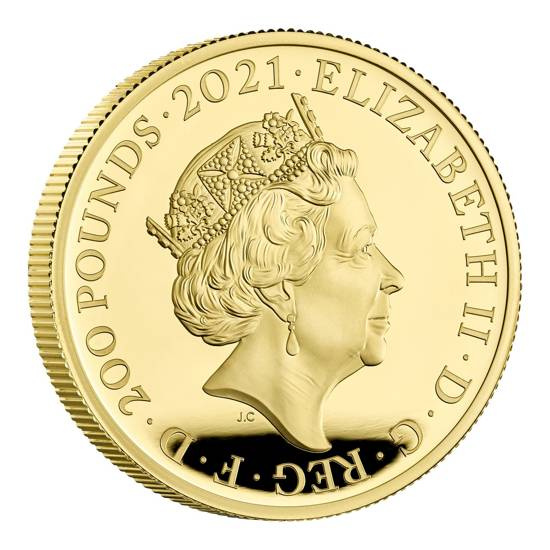 Gótikus Korona Portré 2 uncia arany 2021 Proof