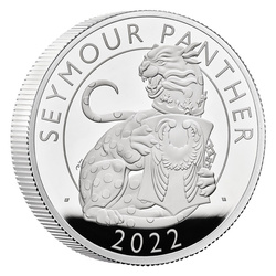Les bêtes royales Tudor : Seymour Panther 2 onces d'argent 2022 Proof