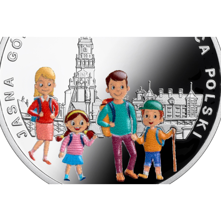 W Polskę wierzę – Jasna Góra – duchowa stolica Polski kolorowana 10 zł Srebro 2025 Proof