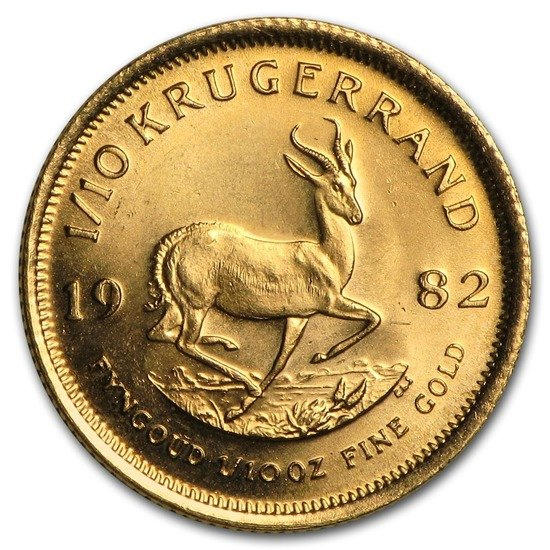 Krugerrand 1/10 uncia arany 1982