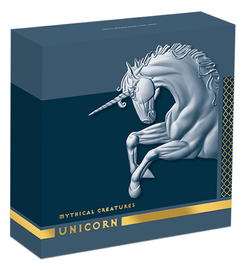 Seres Míticos: Unicornio 5 oz Oro 2021 Proof
