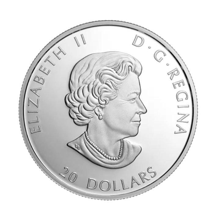 Kanada: Színes madarak: Cédrusmadár színes 1 uncia ezüst 2022 Proof