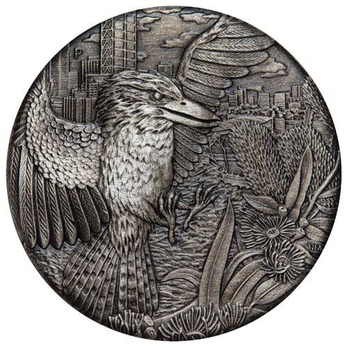 Kookaburra 2 oz Silver 2022 Proof High Relief Gilded Coin