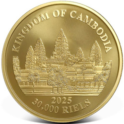Cambodia: The Lost Tigers of Cambodia 1 oz Gold 2025