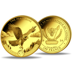 Congo: World‘s Wildlife - Peregrine Falcon 1 oz Gold 2024